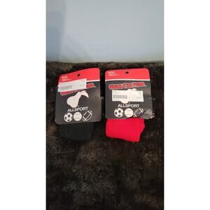 Wear The Pear Kids Tube Socks Lot (2) Mites Size 10–12 Red Black New